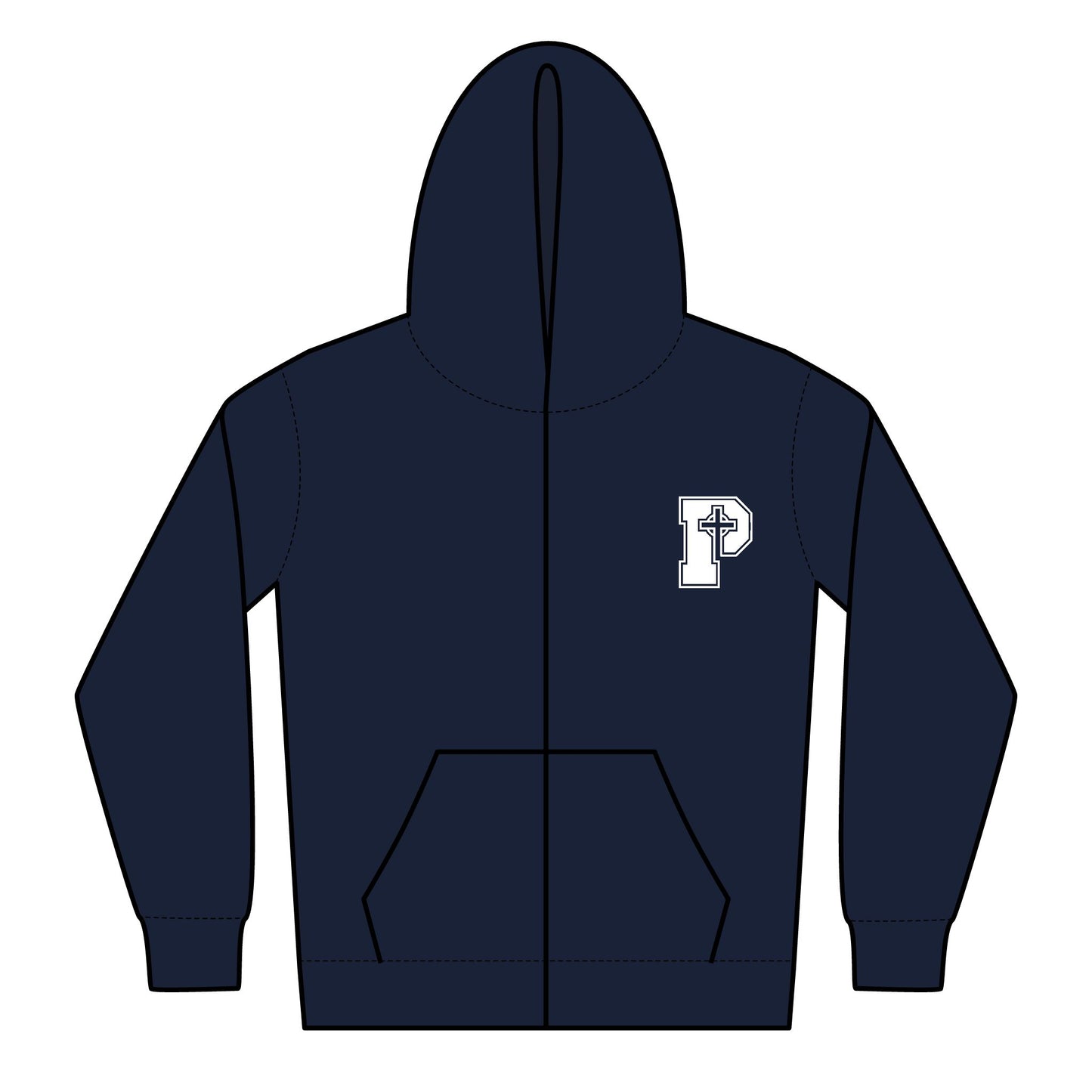 St Patricks Logo - Youth Zipped Hoodie