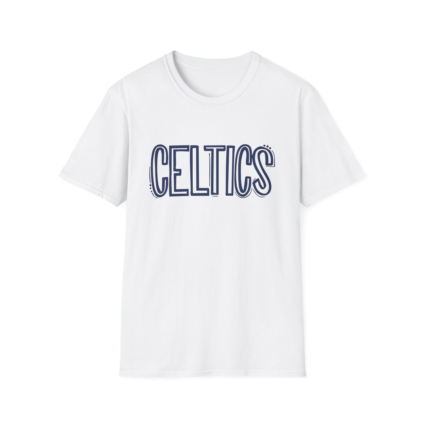 Celtics Sketch - Adult Cotton Softstyle T-Shirt