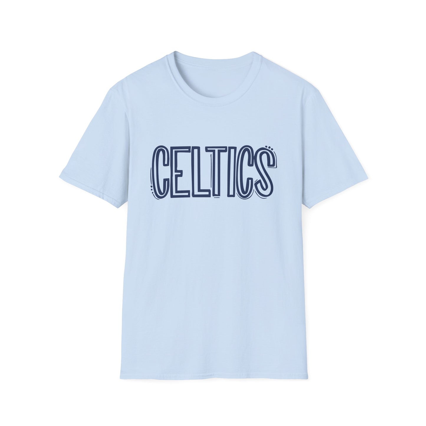 Celtics Sketch - Adult Cotton Softstyle T-Shirt
