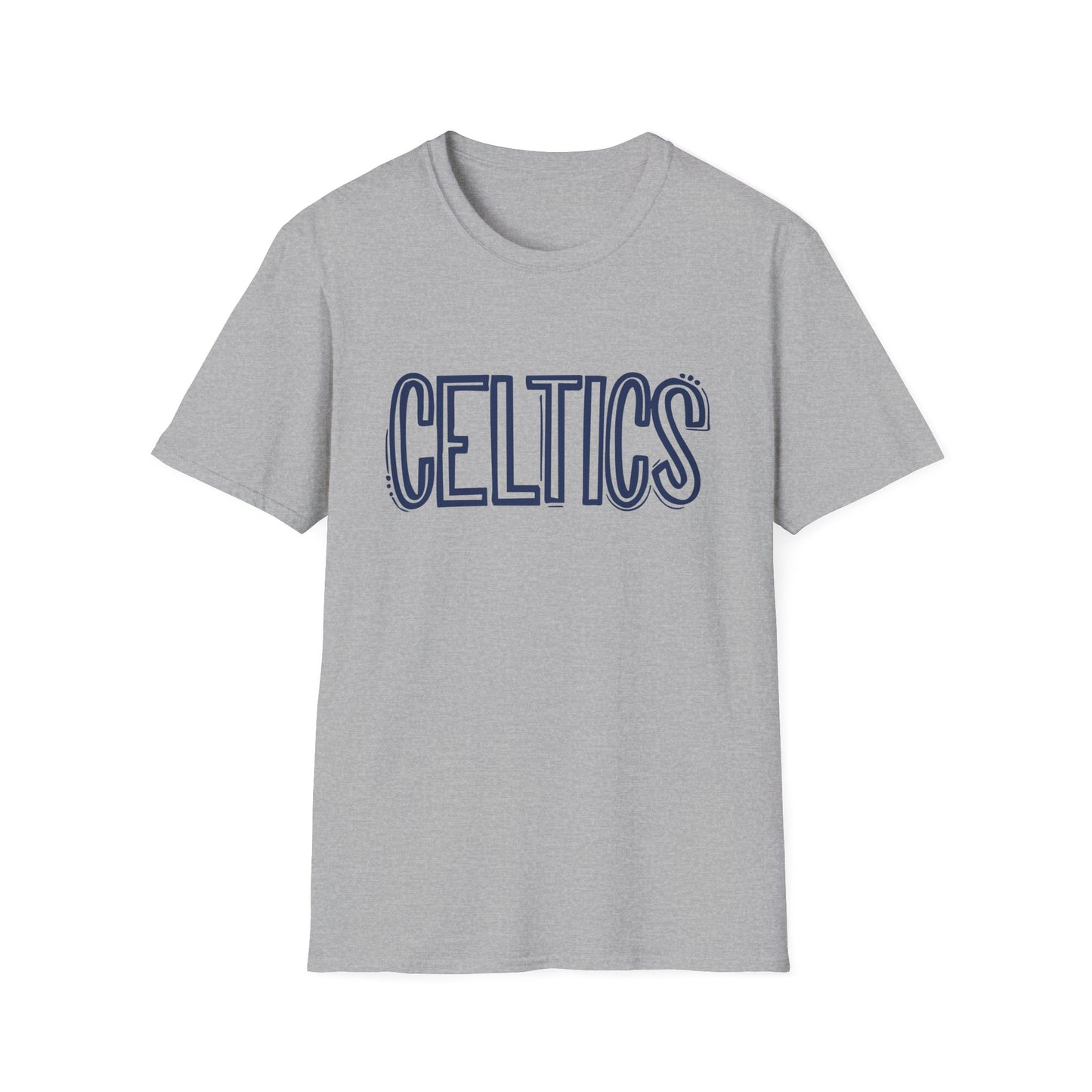 Celtics Sketch - Adult Cotton Softstyle T-Shirt