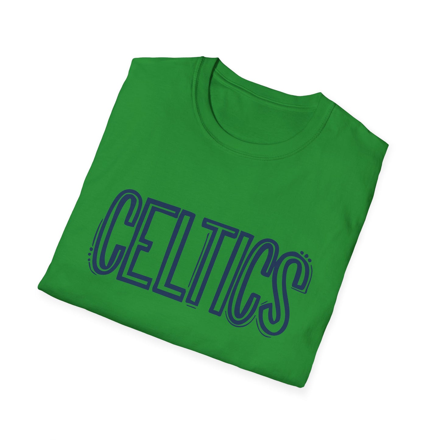 Celtics Sketch - Adult Cotton Softstyle T-Shirt