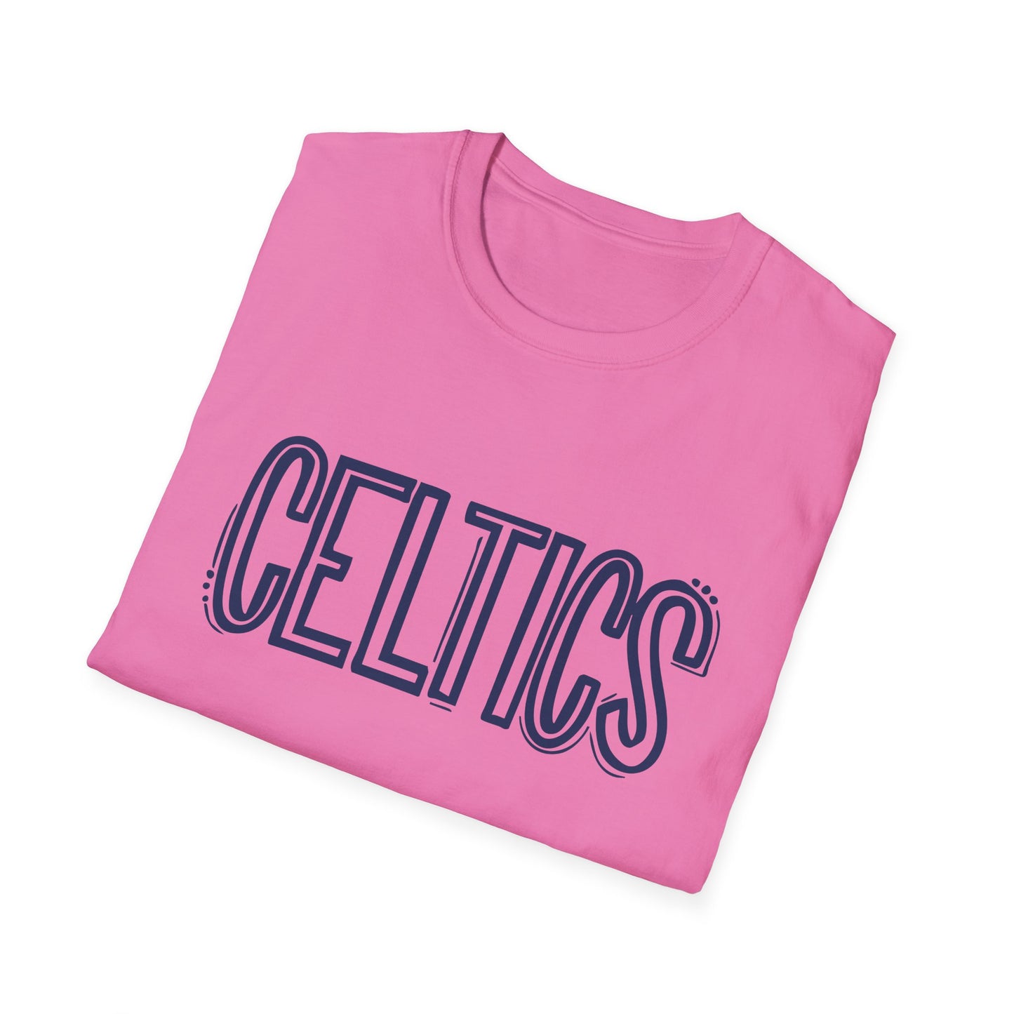 Celtics Sketch - Adult Cotton Softstyle T-Shirt