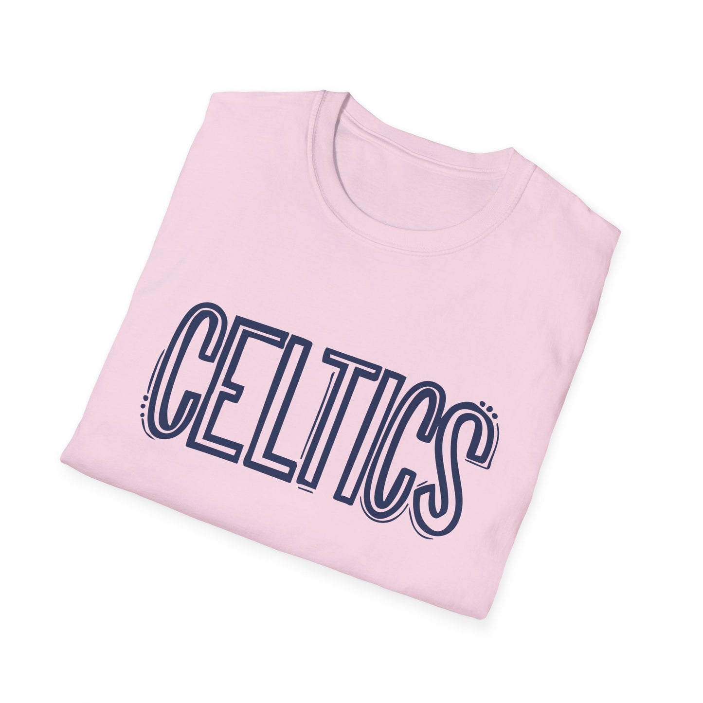Celtics Sketch - Adult Cotton Softstyle T-Shirt