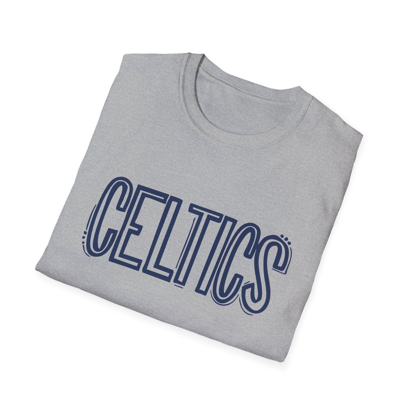 Celtics Sketch - Adult Cotton Softstyle T-Shirt