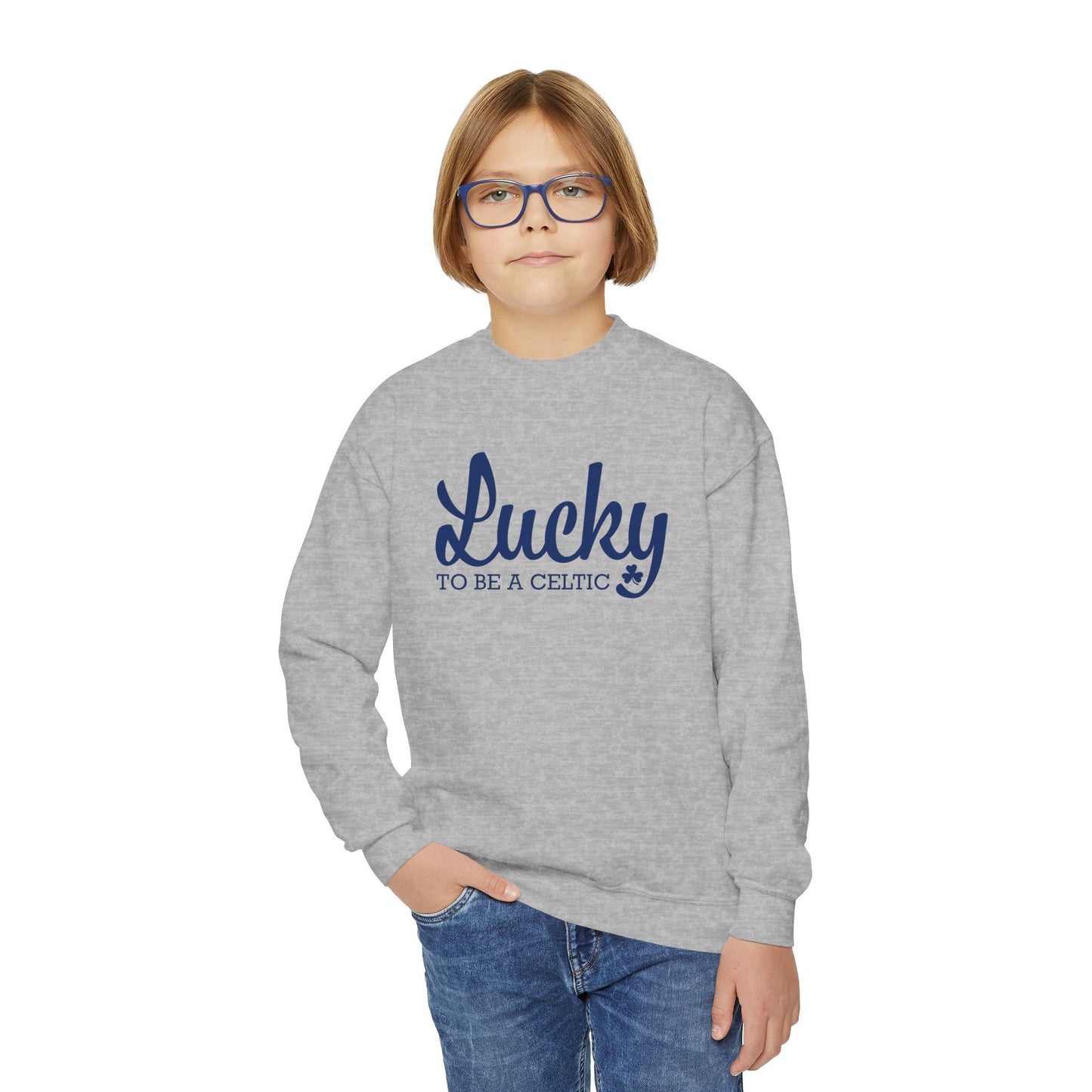 Lucky To Be A Celtic - Youth Crewneck Sweatshirt