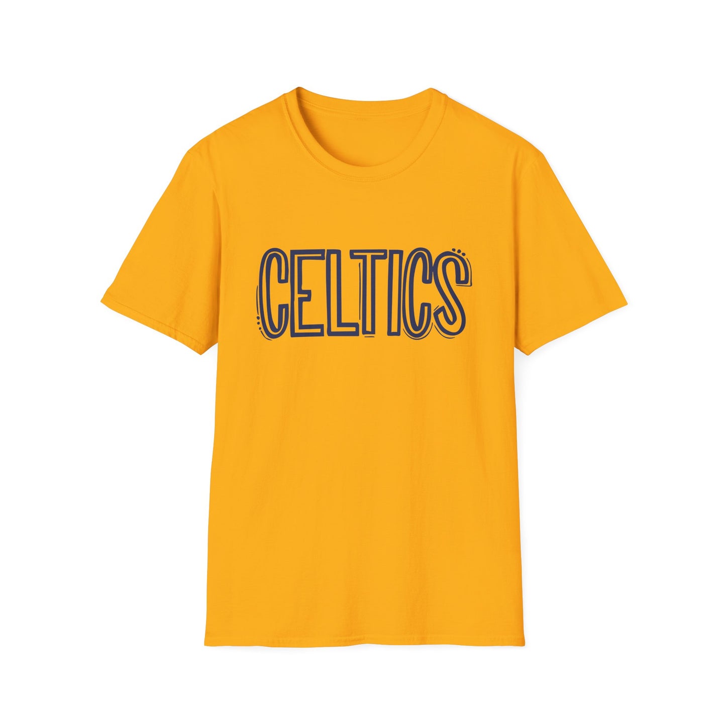 Celtics Sketch - Adult Cotton Softstyle T-Shirt