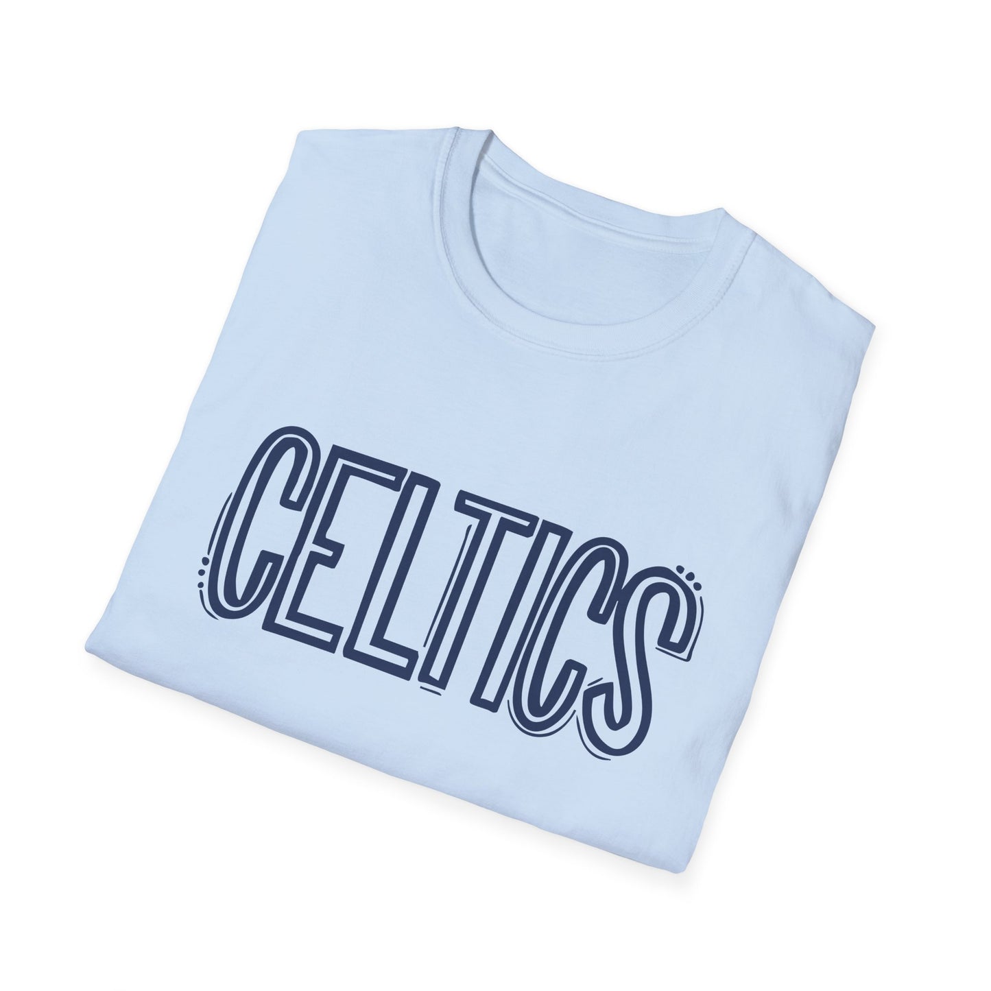 Celtics Sketch - Adult Cotton Softstyle T-Shirt