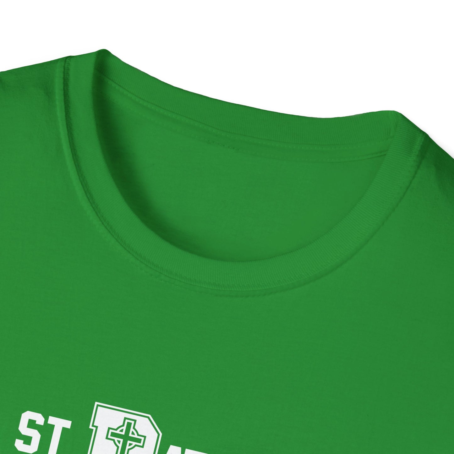 St Patrick Logo with Big Grandma - Adult Cotton Softstyle T-Shirt