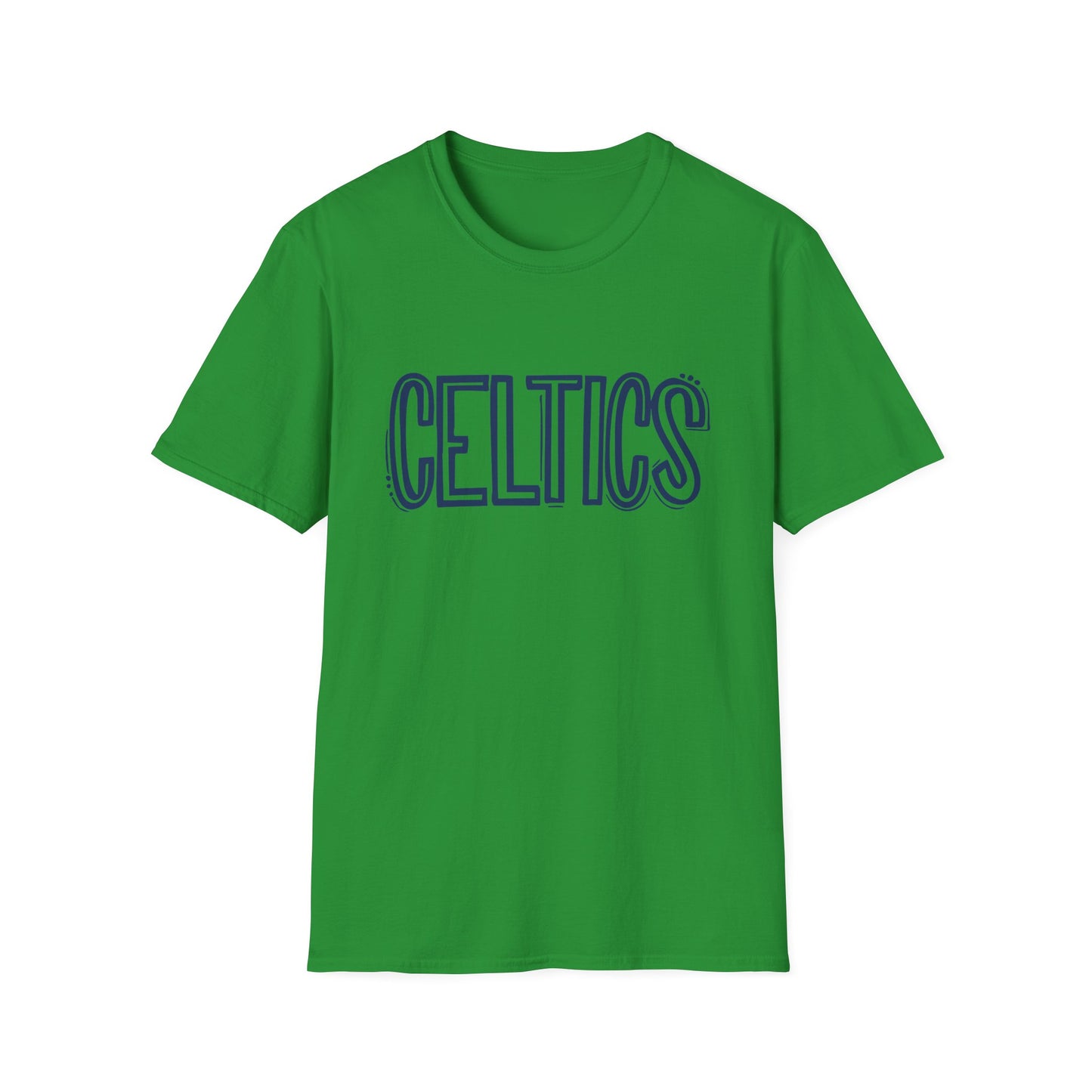 Celtics Sketch - Adult Cotton Softstyle T-Shirt