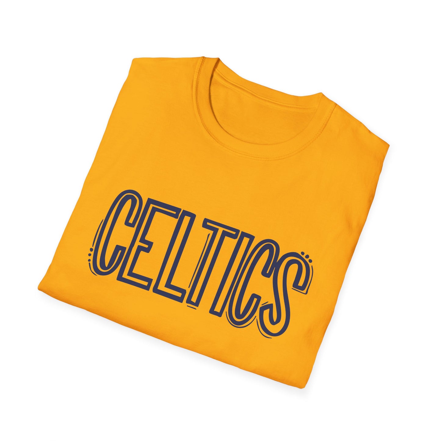 Celtics Sketch - Adult Cotton Softstyle T-Shirt
