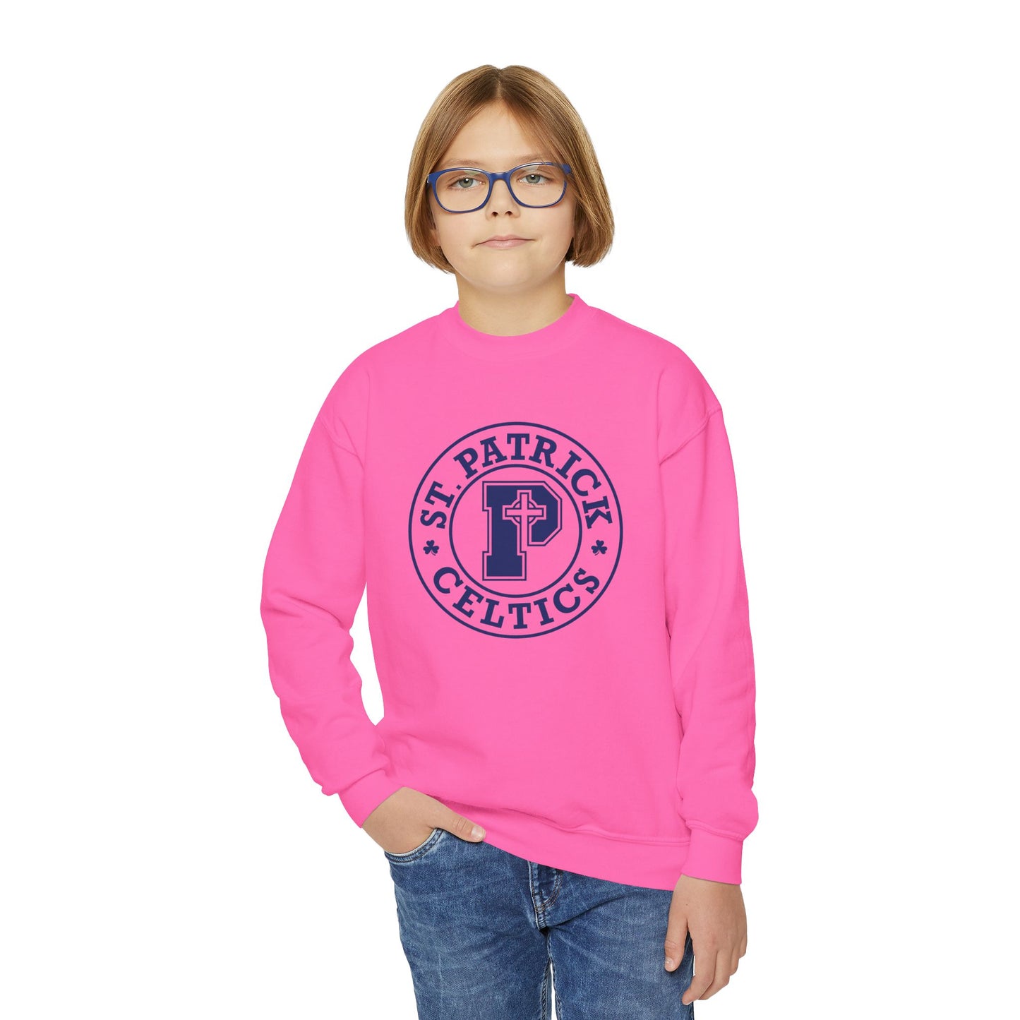 St Patricks Emblem - Youth Crewneck Sweatshirt