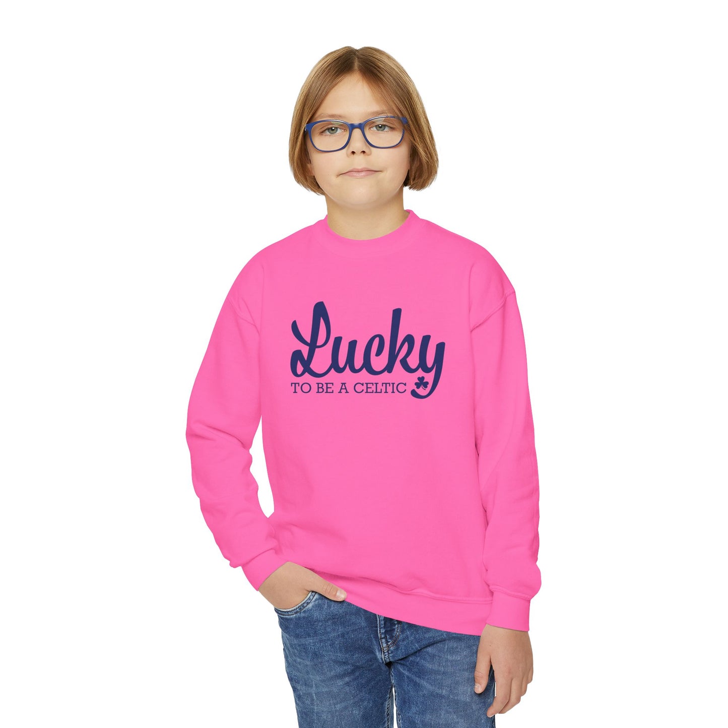 Lucky To Be A Celtic - Youth Crewneck Sweatshirt