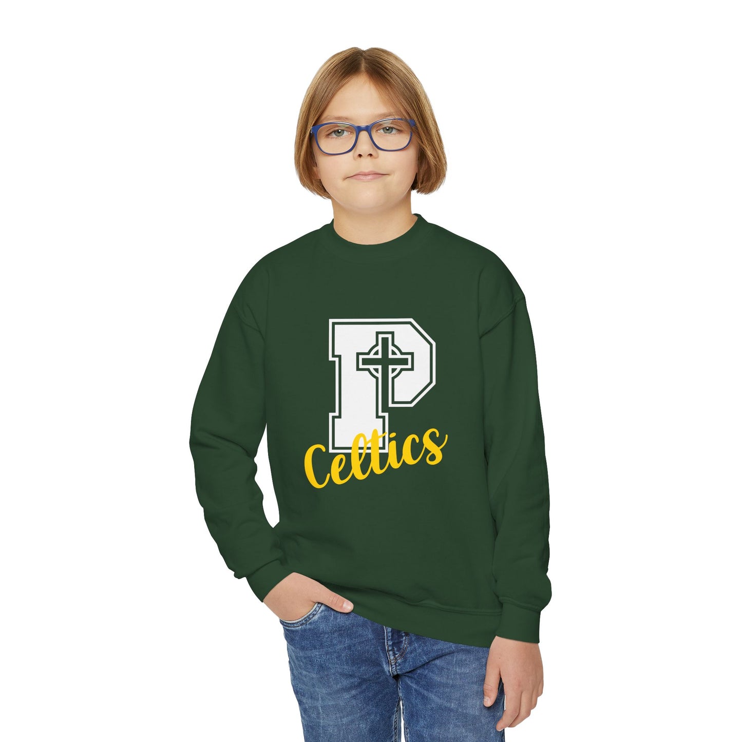 Celtics P - Youth Crewneck Sweatshirt
