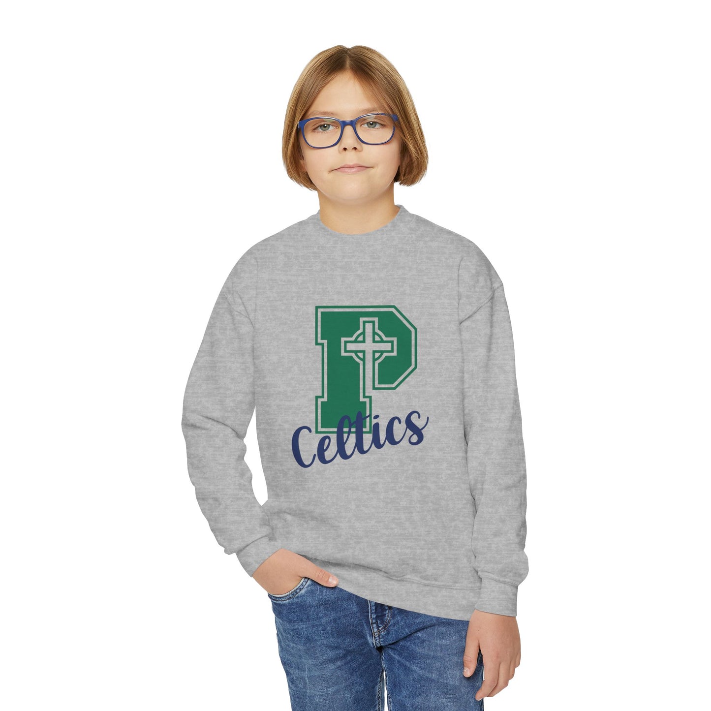 Celtics P - Youth Crewneck Sweatshirt