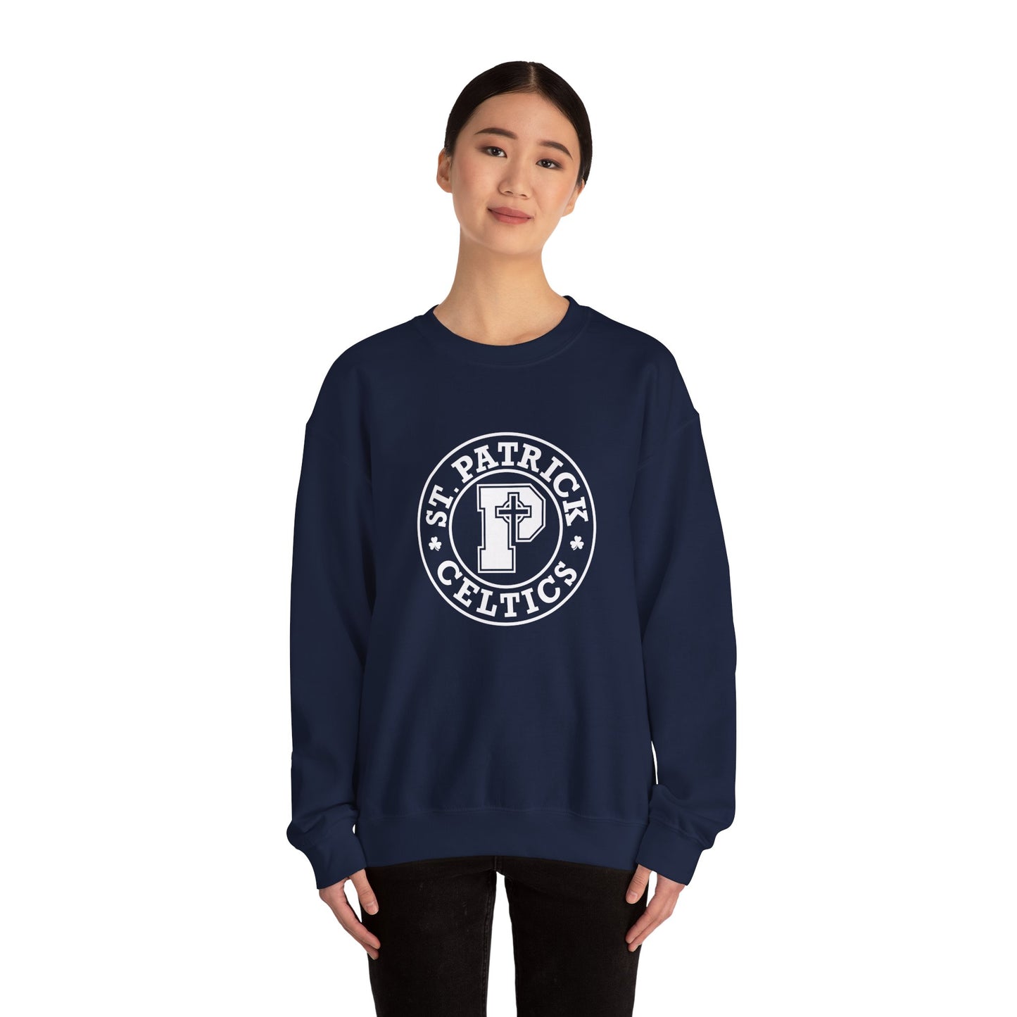 St Patricks Emblem - Adult Casual Crewneck Sweatshirt