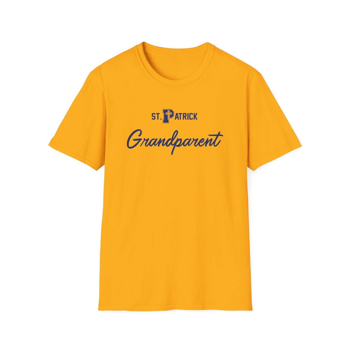 St Patrick Logo with Big Grandparent - Adult Cotton Softstyle T-Shirt