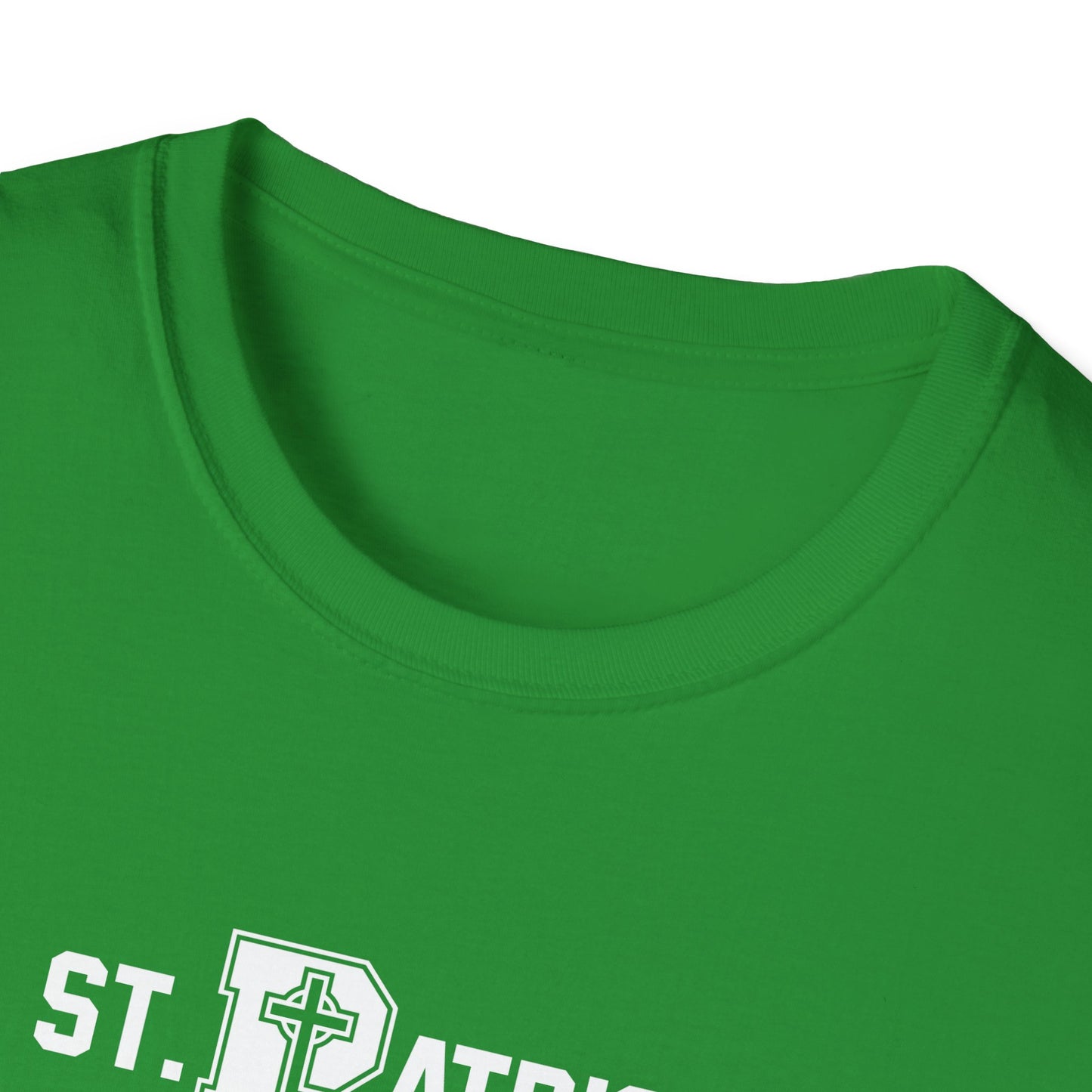 St Patrick Logo with Big Grandpa - Adult Cotton Softstyle T-Shirt
