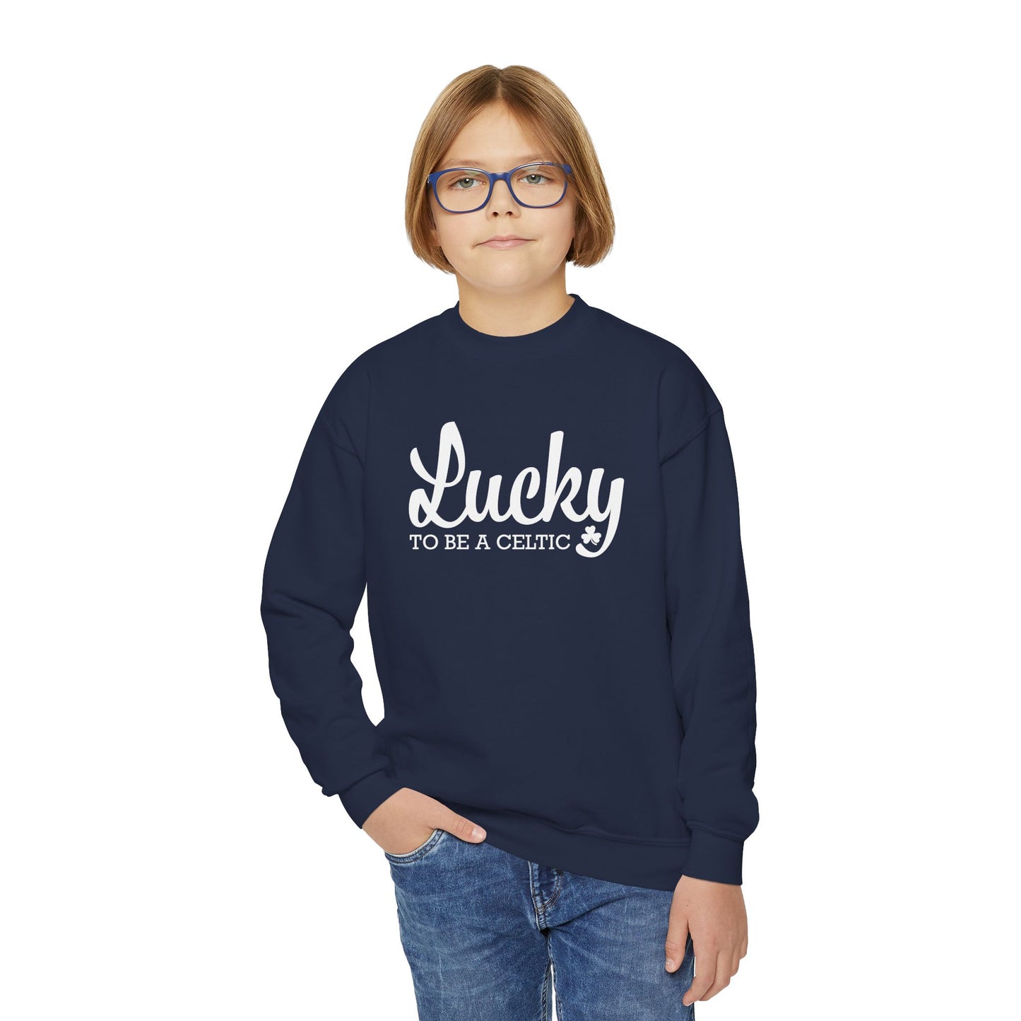 Lucky To Be A Celtic - Youth Crewneck Sweatshirt