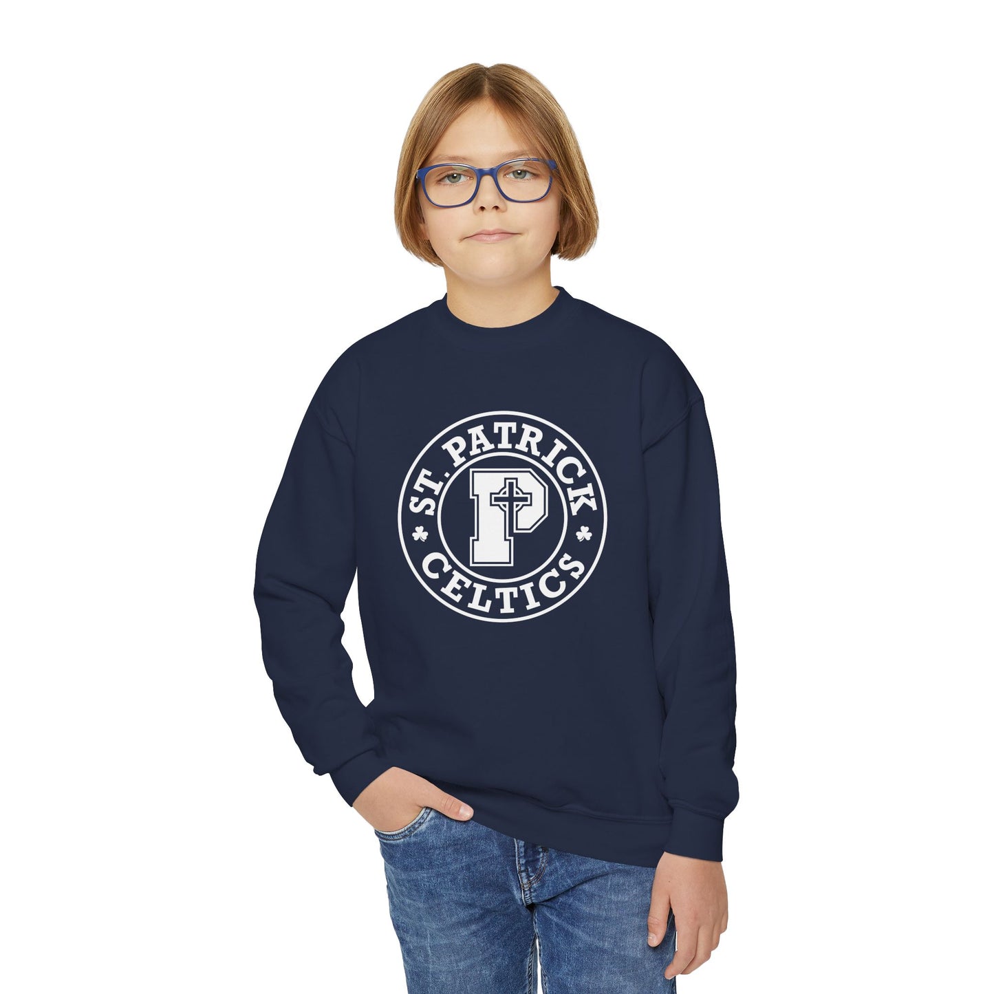 St Patricks Emblem - Youth Crewneck Sweatshirt