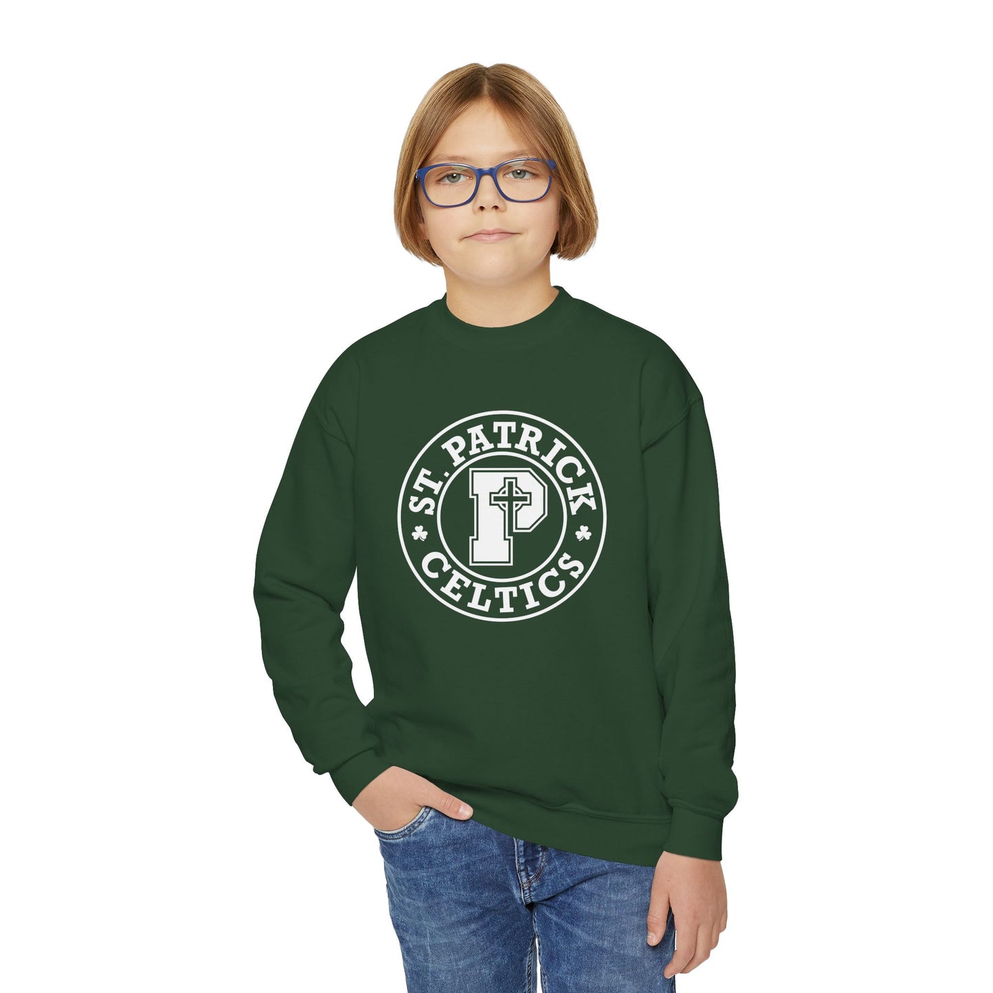 St Patricks Emblem - Youth Crewneck Sweatshirt