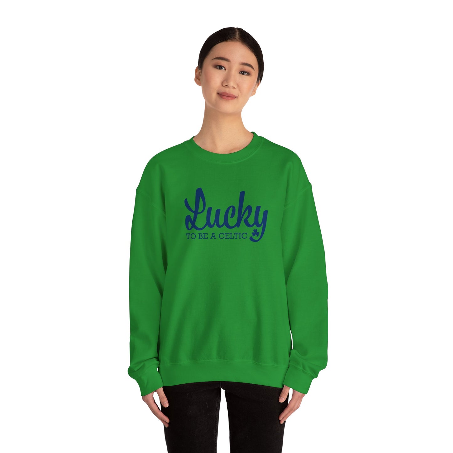 Lucky To Be A Celtic - Adult Casual Crewneck Sweatshirt