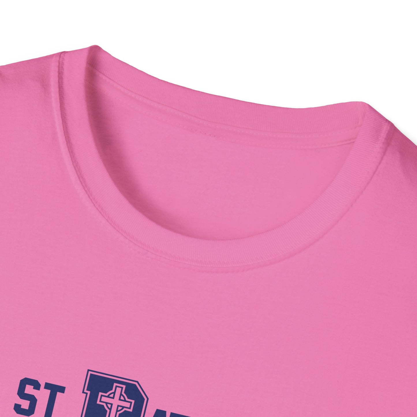 St Patrick Logo with Big Grandma - Adult Cotton Softstyle T-Shirt