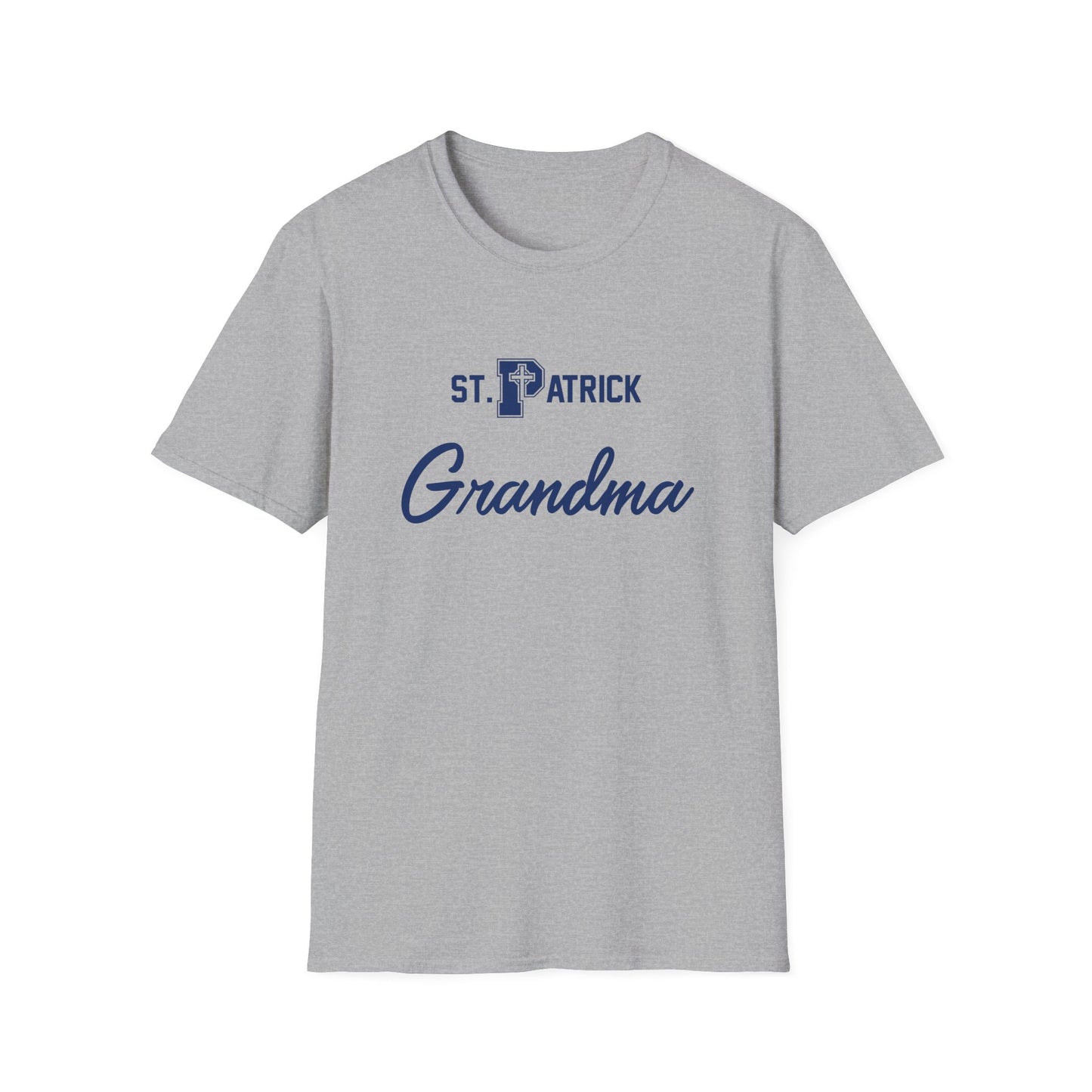 St Patrick Logo with Big Grandma - Adult Cotton Softstyle T-Shirt