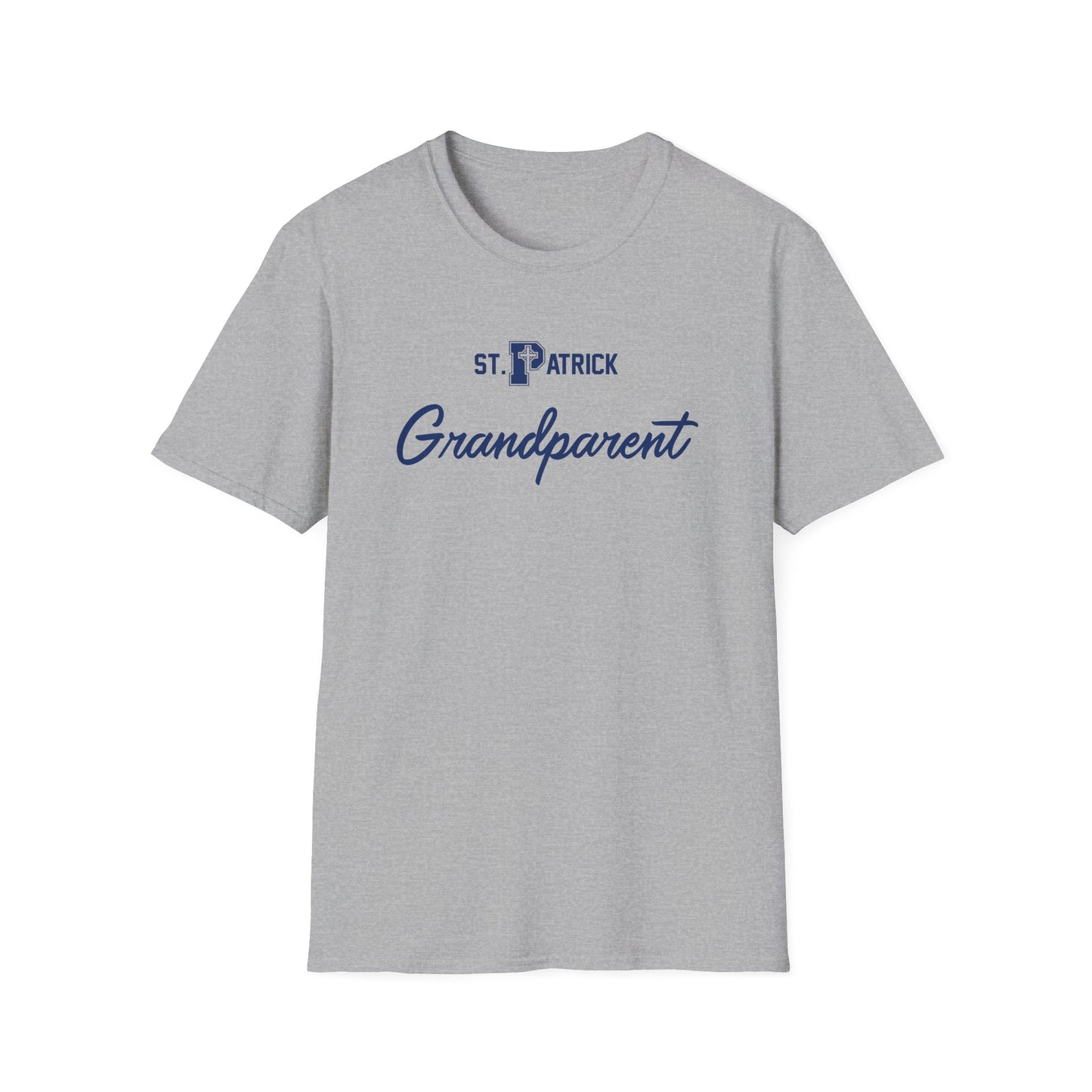 St Patrick Logo with Big Grandparent - Adult Cotton Softstyle T-Shirt