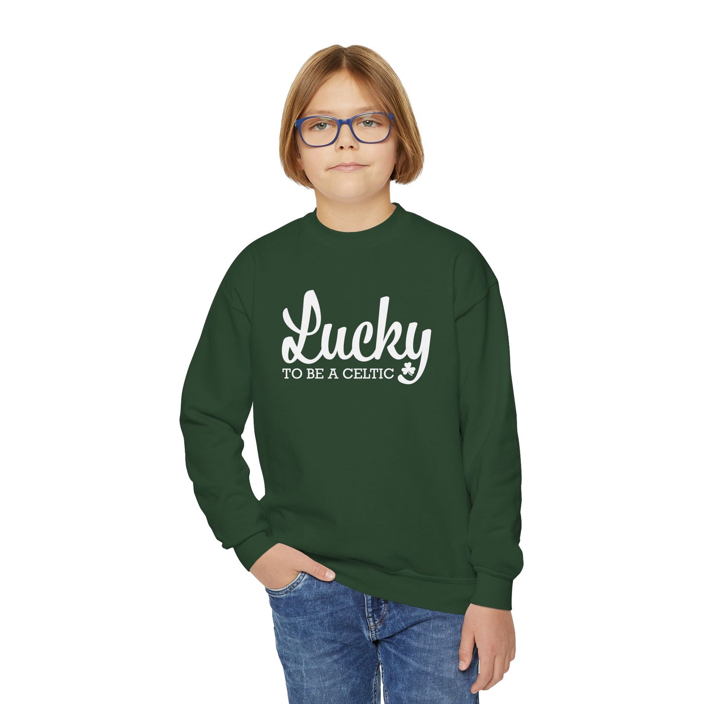 Lucky To Be A Celtic - Youth Crewneck Sweatshirt
