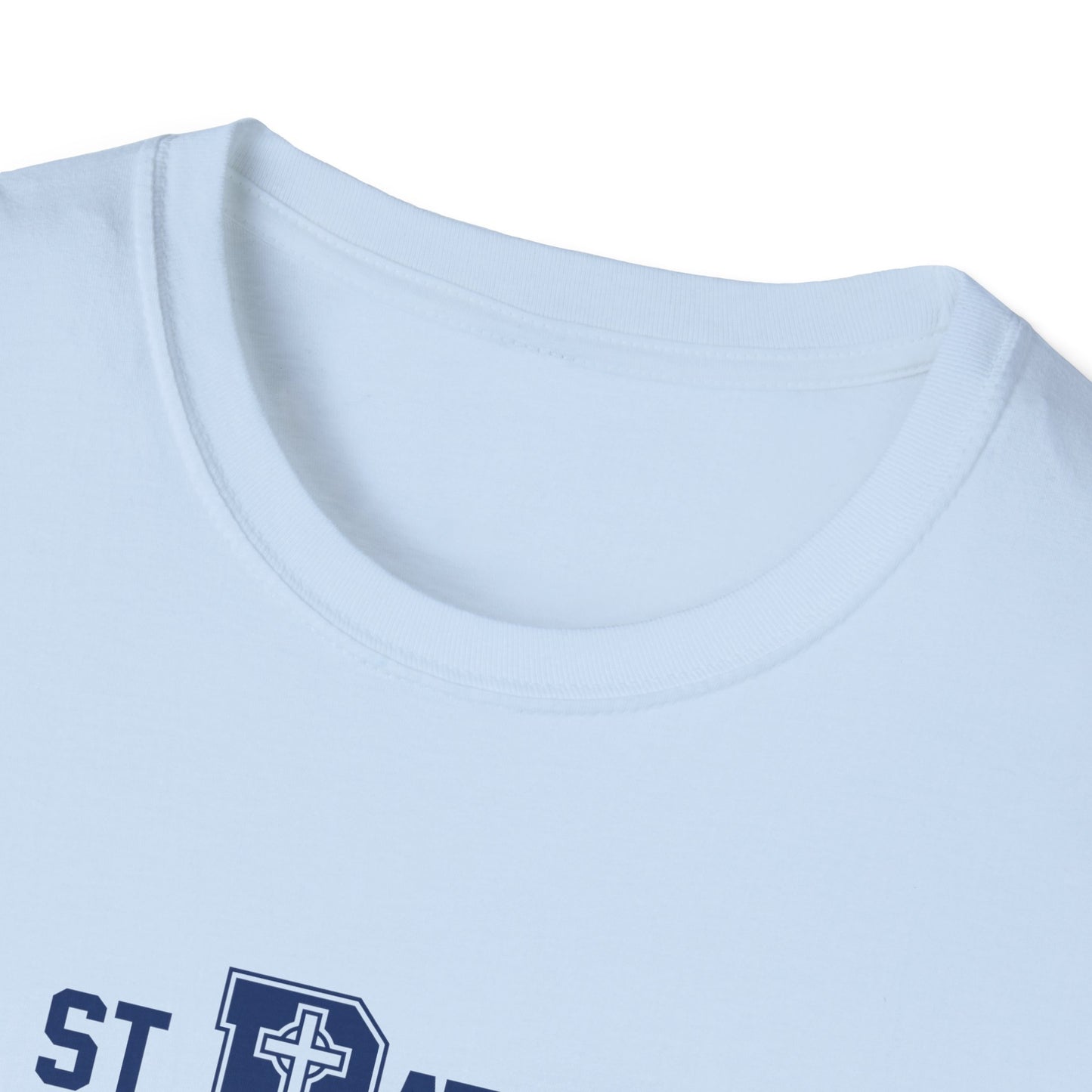 St Patrick Logo with Big Grandma - Adult Cotton Softstyle T-Shirt