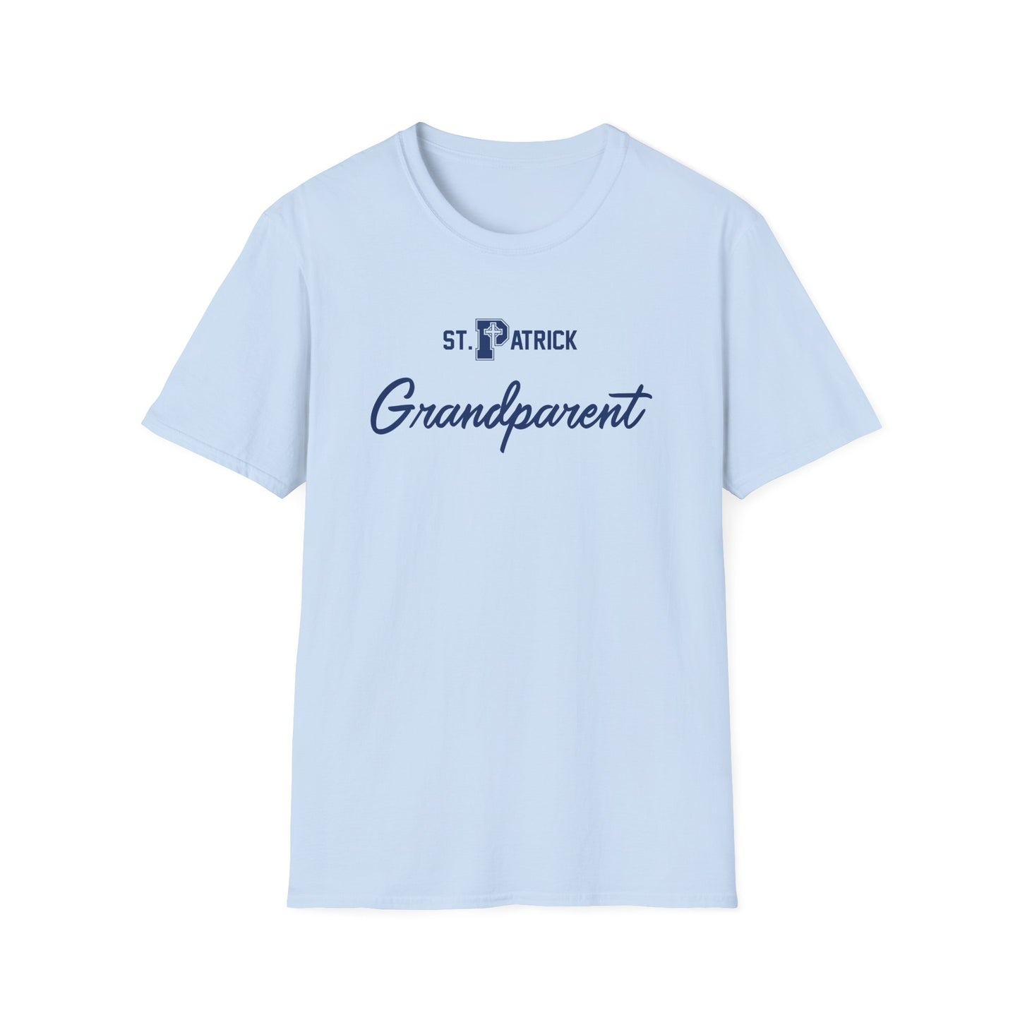 St Patrick Logo with Big Grandparent - Adult Cotton Softstyle T-Shirt