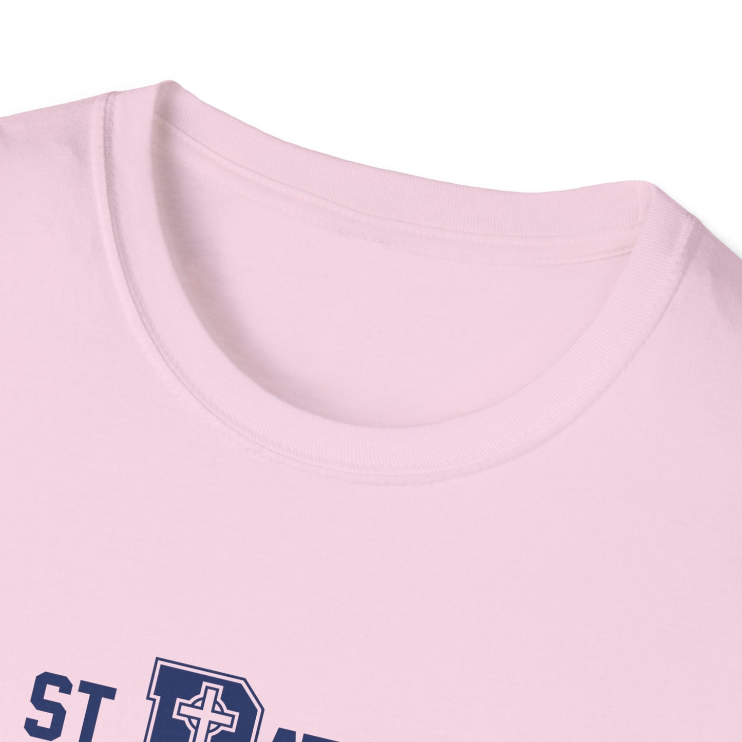 St Patrick Logo with Big Grandma - Adult Cotton Softstyle T-Shirt