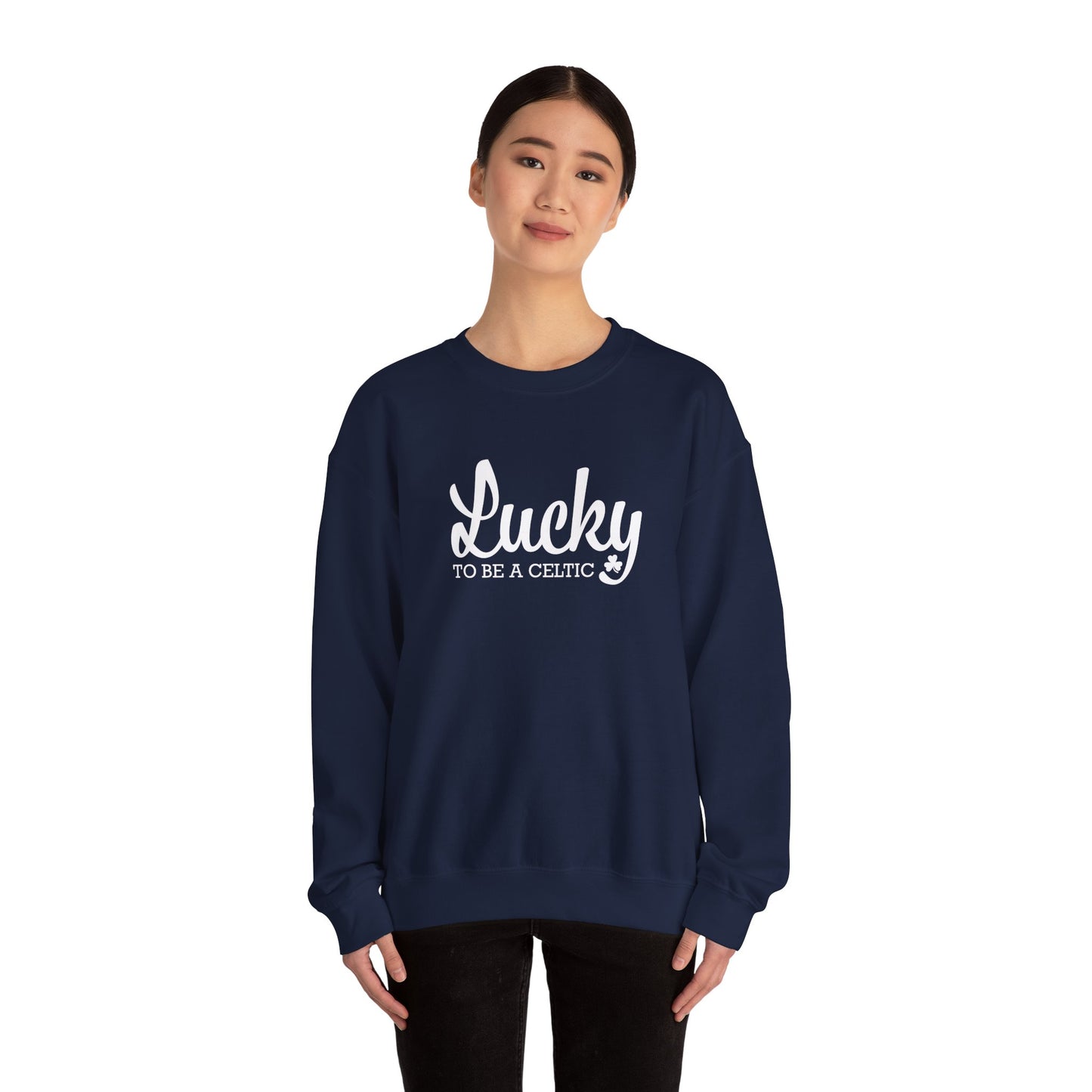 Lucky To Be A Celtic - Adult Casual Crewneck Sweatshirt