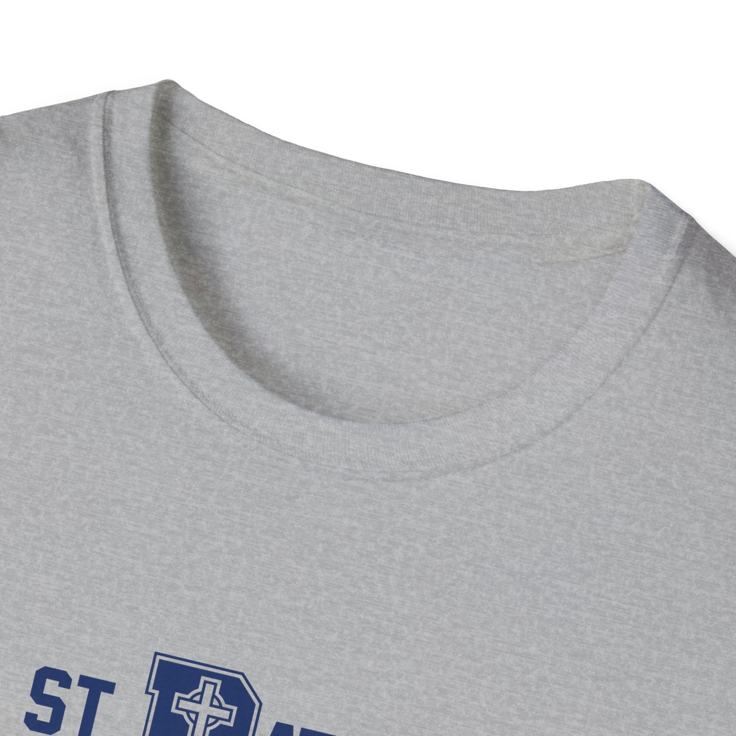 St Patrick Logo with Big Grandma - Adult Cotton Softstyle T-Shirt