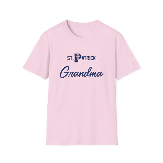 St Patrick Logo with Big Grandma - Adult Cotton Softstyle T-Shirt