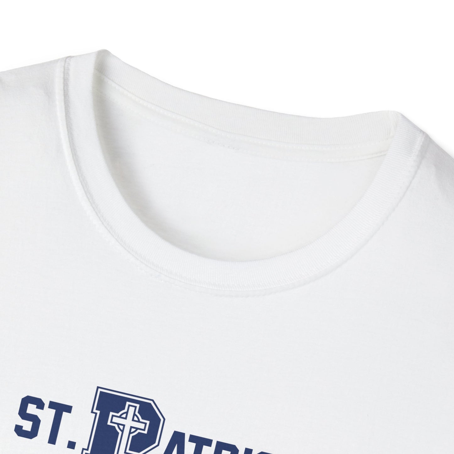 St Patrick Logo with Big Grandpa - Adult Cotton Softstyle T-Shirt