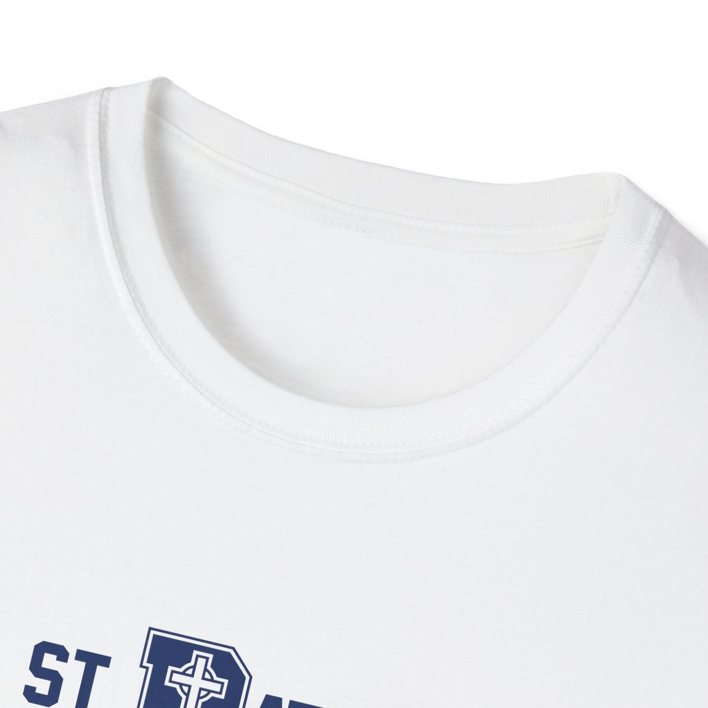 St Patrick Logo with Big Grandma - Adult Cotton Softstyle T-Shirt