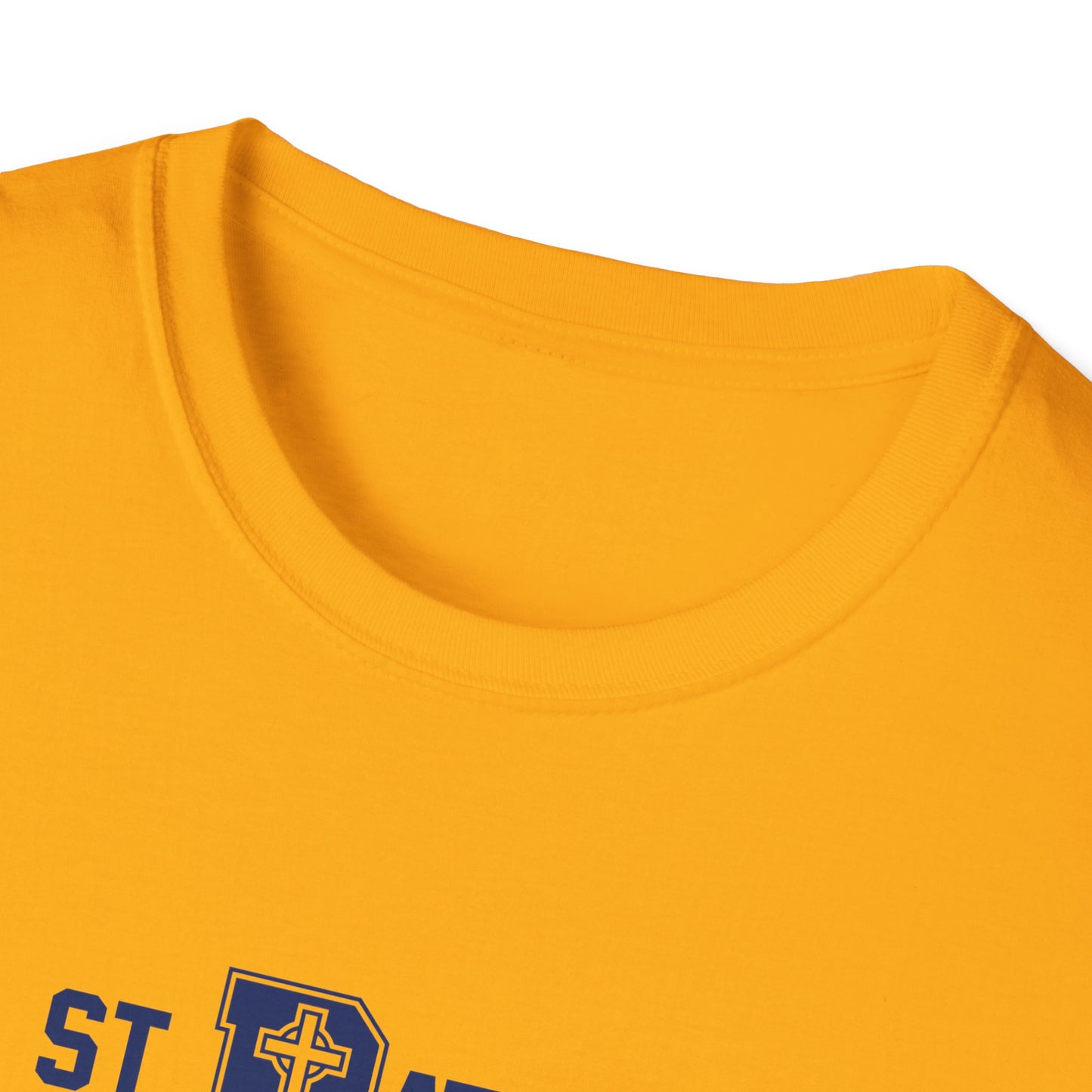 St Patrick Logo with Big Grandma - Adult Cotton Softstyle T-Shirt