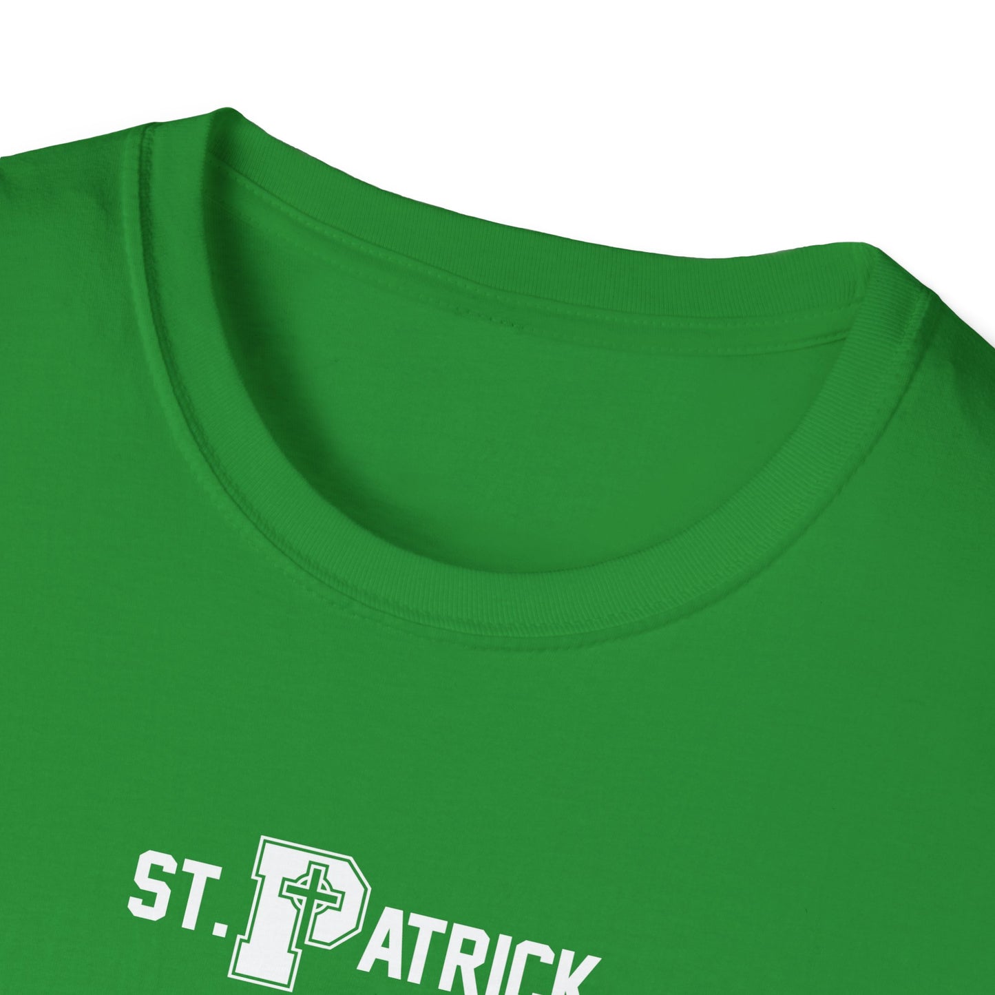 St Patrick Logo with Big Grandparent - Adult Cotton Softstyle T-Shirt