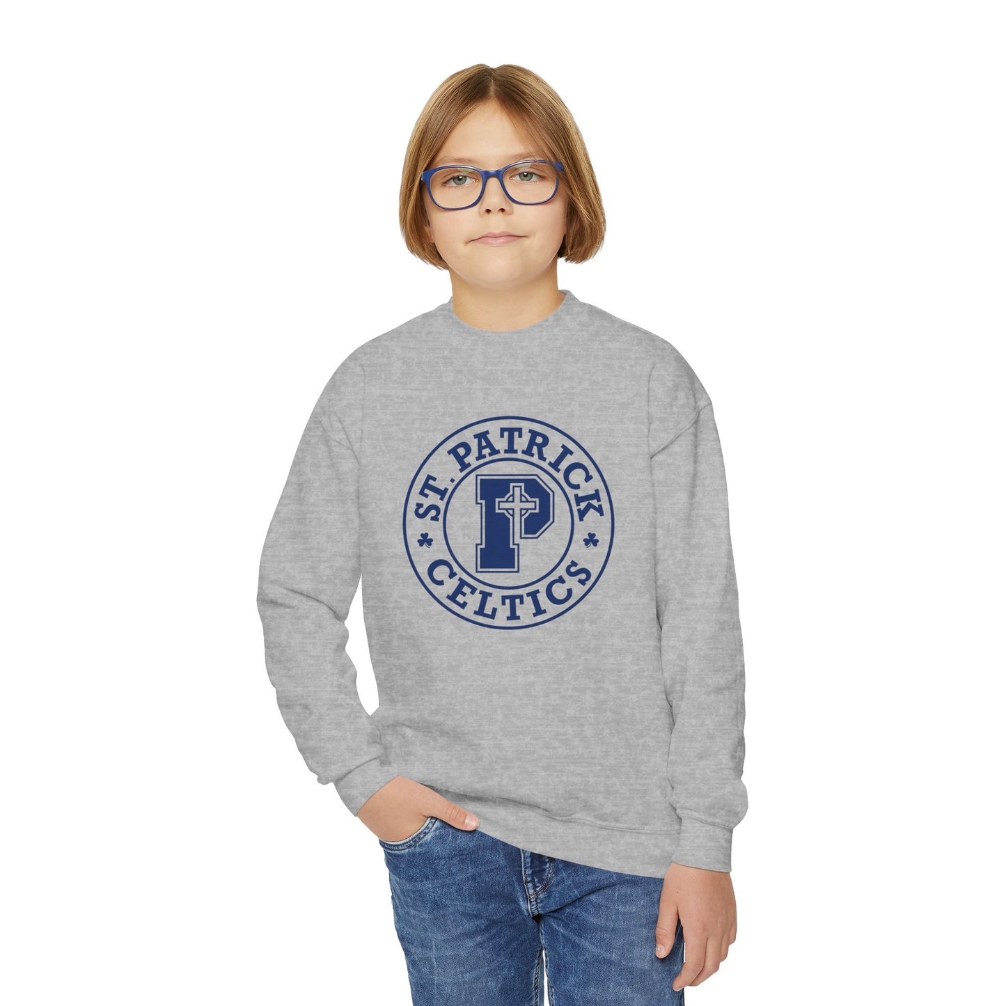 St Patricks Emblem - Youth Crewneck Sweatshirt
