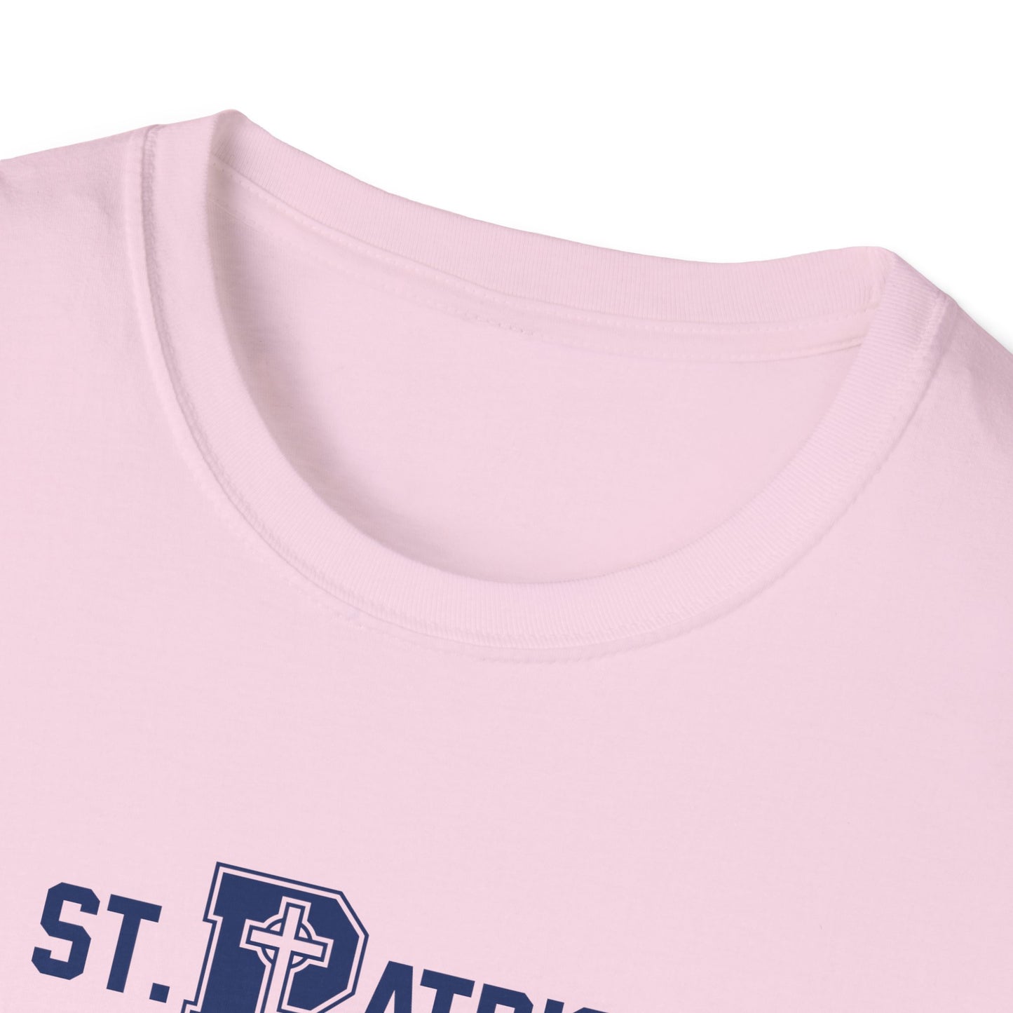 St Patrick Logo with Big Grandpa - Adult Cotton Softstyle T-Shirt
