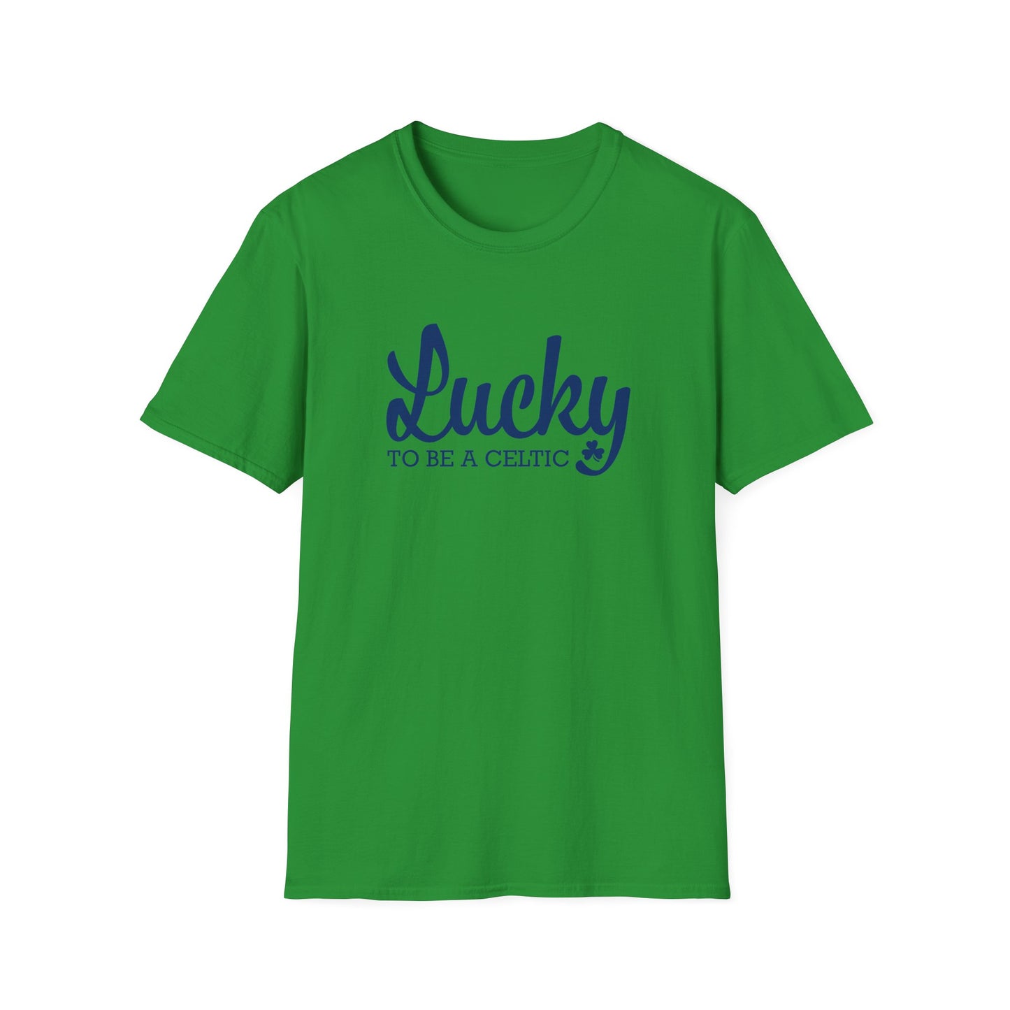 Lucky To Be A Celtic - Adult Cotton Softstyle T-Shirt