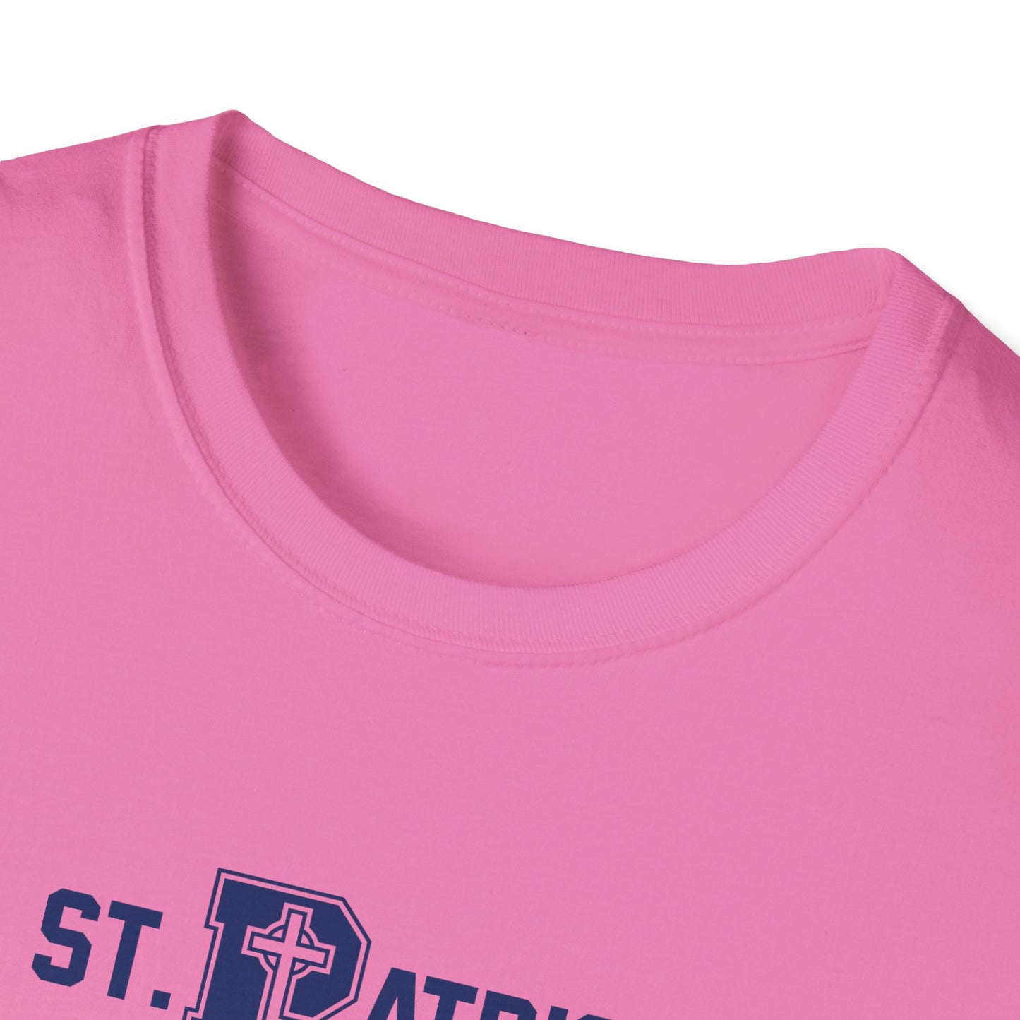 St Patrick Logo with Big Grandpa - Adult Cotton Softstyle T-Shirt