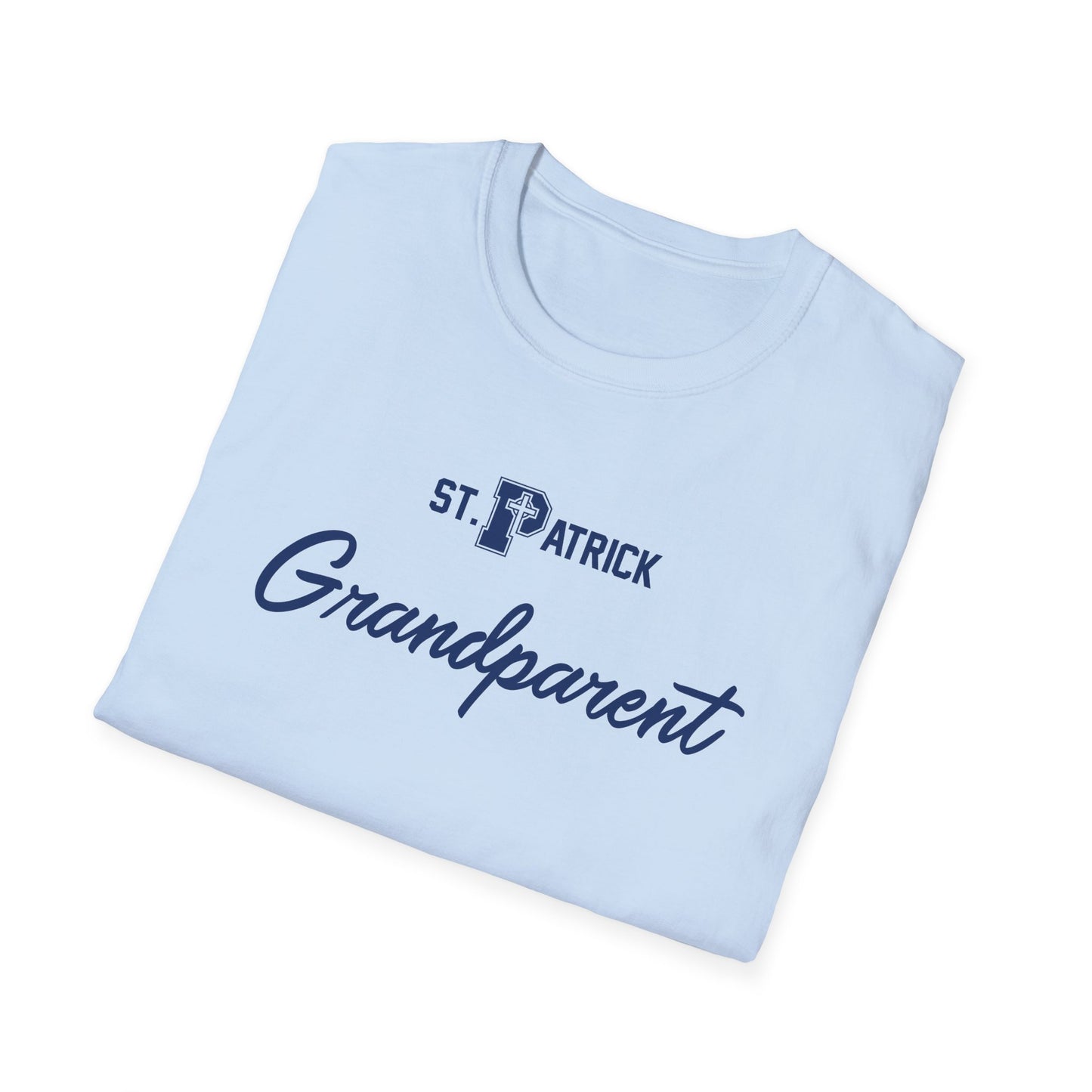 St Patrick Logo with Big Grandparent - Adult Cotton Softstyle T-Shirt