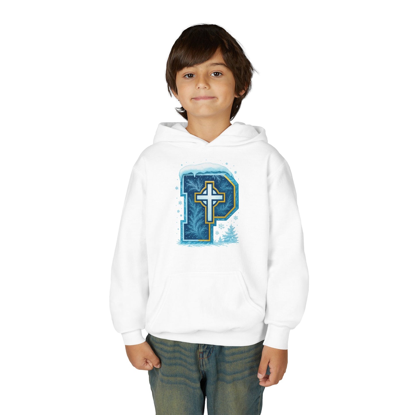 Snow P - Youth Heavy Blend Hooded Sweatshirt