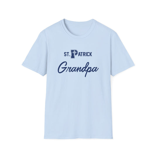 St Patrick Logo with Big Grandpa - Adult Cotton Softstyle T-Shirt