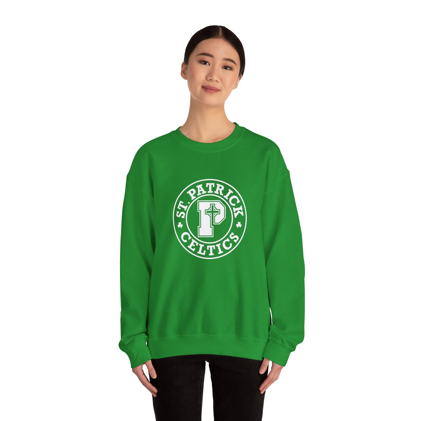 St Patricks Emblem - Adult Casual Crewneck Sweatshirt